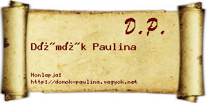 Dömök Paulina névjegykártya